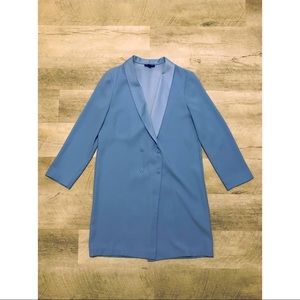 Topshop Cornflower Blue Blazer Dress/Long Blazer